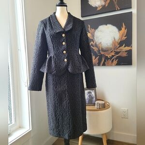 SHEIN DECDS Retro 40s Peplum Skirt Suit NWOT